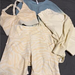 Fabletics Matching Workout Set – 4 Pieces – Size Medium PureLuxe